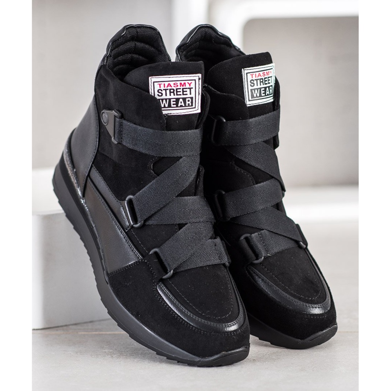 Gogo Chaussures de sport à la mode noir 1