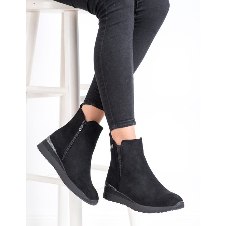 Gogo Bottes compensées chaudes noir 2