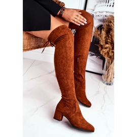 Boots femme Sergio Leone lycra camel KZ281 brun multicolore 4