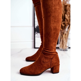 Boots femme Sergio Leone lycra camel KZ281 brun multicolore 5