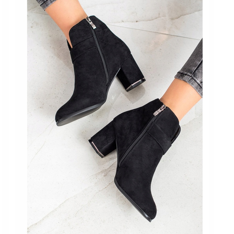 Wilady Bottes élégantes avec une boucle noir 1