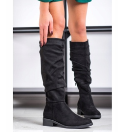 Sweet Shoes Bottes en daim le noir 2