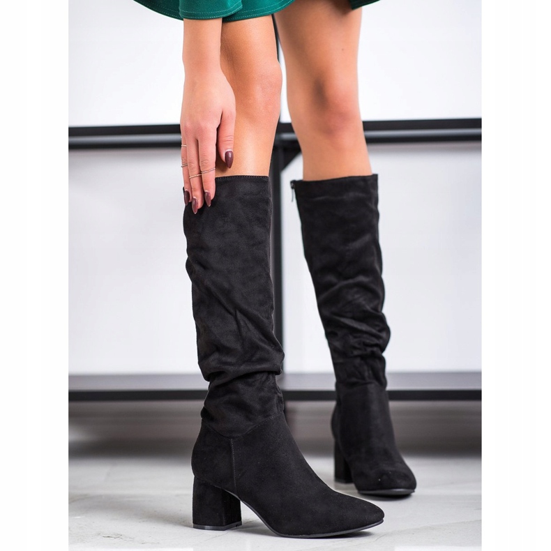 Flyfor Bottes en daim le noir 1