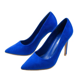 Escarpins classiques bleus en daim Hyirnar 2