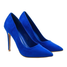 Escarpins classiques bleus en daim Hyirnar 3