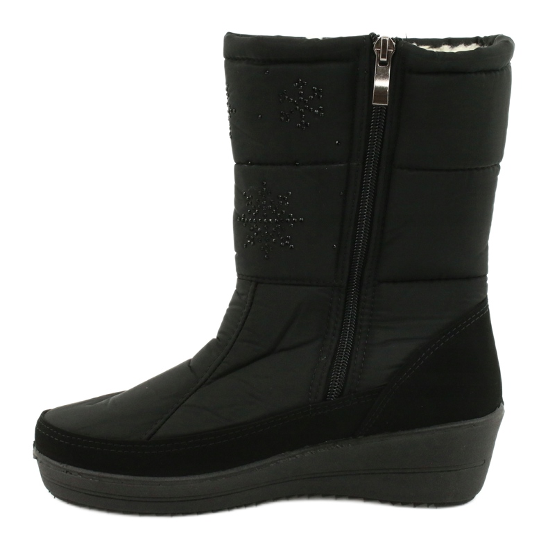 Bottes de neige en fourrure légère Progress 20-01 noir le noir 1