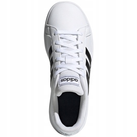 Chaussures pour enfants adidas Grand Court K blanc et noir EF0103 1
