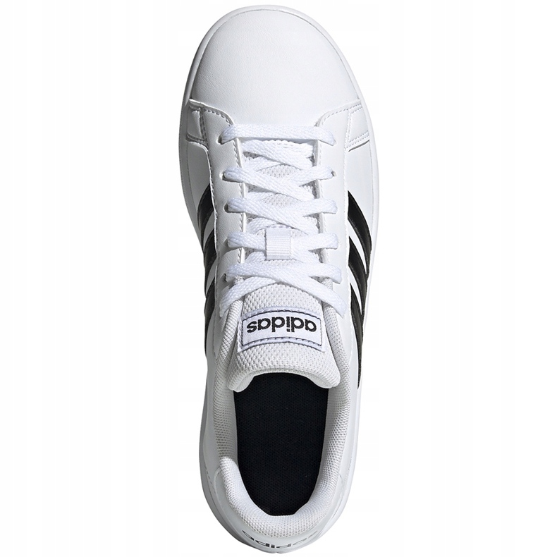 Chaussures pour enfants adidas Grand Court K blanc et noir EF0103 1