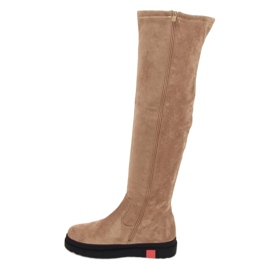 Cuissardes à semelle épaisse beige NS135P Beige 1