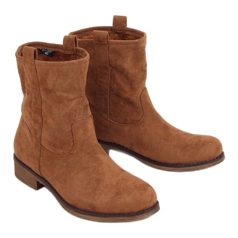 Camel ST-18P Bottines femme en daim camel brun 1