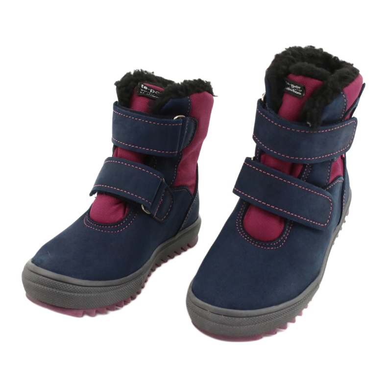 Bottes avec membrane TE-POR Mazurek 1351 M bleu marine rose 2