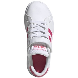 Adidas Grand Court C chaussures pour enfants blanc-rose EG3811 blanche 1