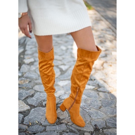 Sweet Shoes Bottes à tige large jaune 2