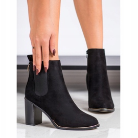Fashion Bottes sur un poste élevé noir 1