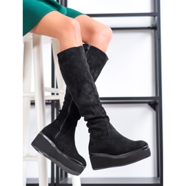 Bottes sur la plate-forme de Sergio Leone noir 1