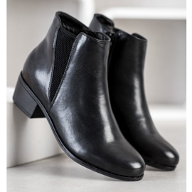 Goodin Bottes classiques en éco-cuir noir 1