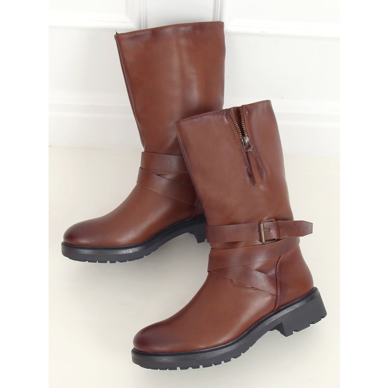 Bottes militaires marron RB98P Camel brun 1