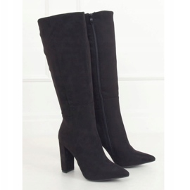Bottes noires sur le poteau noir NS072P Noir 1