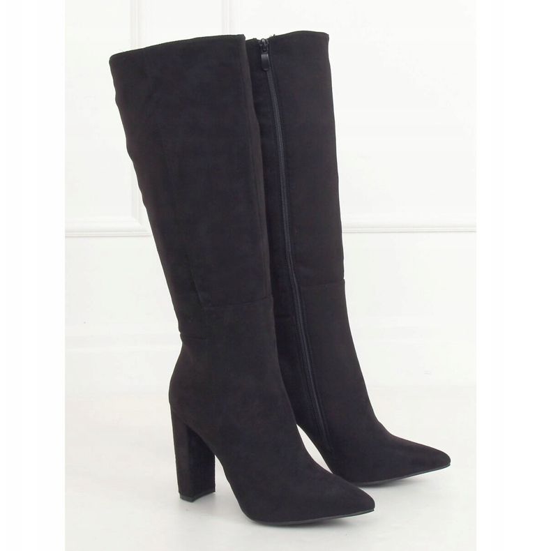 Bottes noires sur le poteau noir NS072P Noir le noir 1