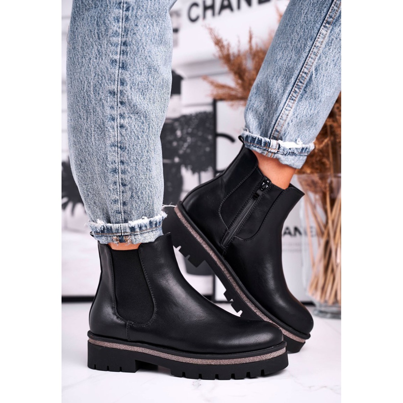 Bottines noires pour femme Bottines Jodhpur, Stiletto noir 1