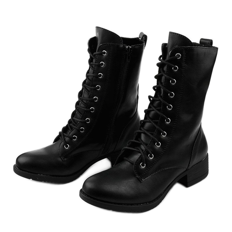 Bottines noires mates de chez Xiseli boots 2