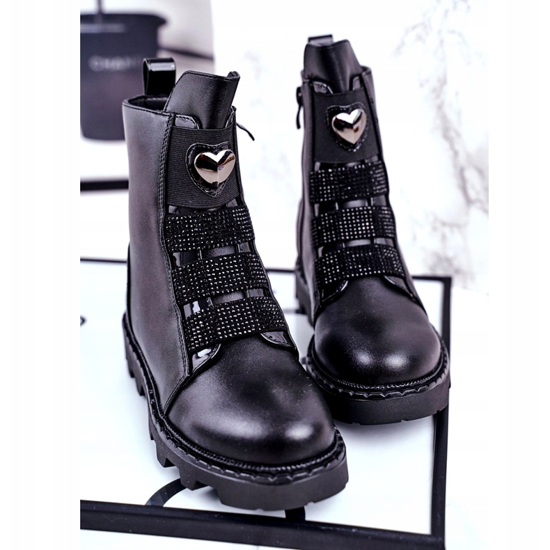 Apawwa Bottes chaudes ballon noir pour enfants le noir 1
