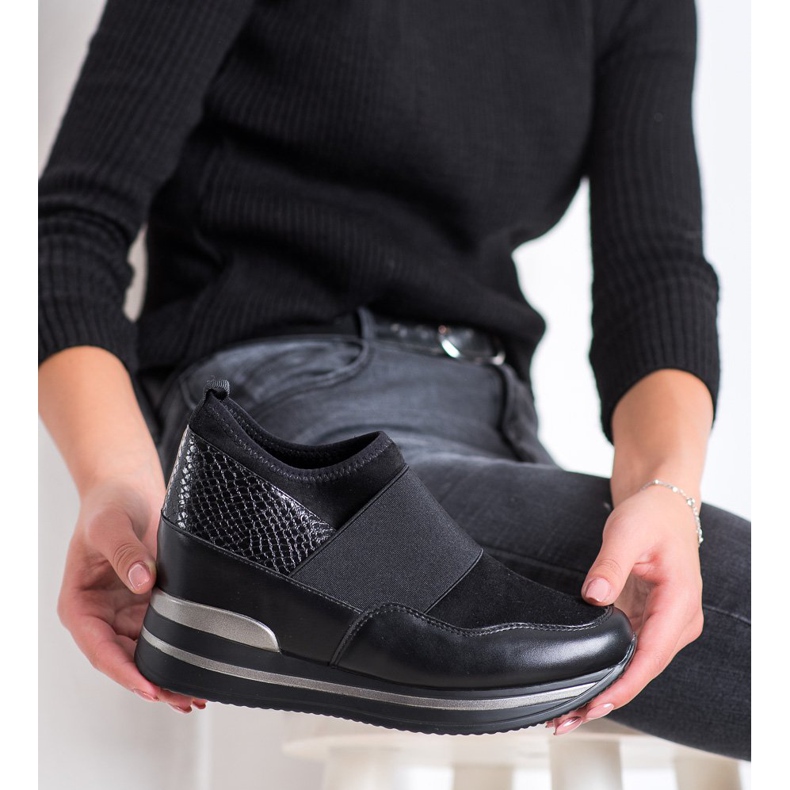 Gogo Baskets à enfiler le noir 2