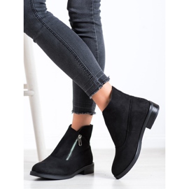 Gogo Bottes à la mode avec une fermeture éclair le noir 1