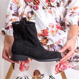 Seastar Bottines en daim à enfiler le noir 3