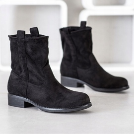 Seastar Bottines en daim à enfiler noir 1