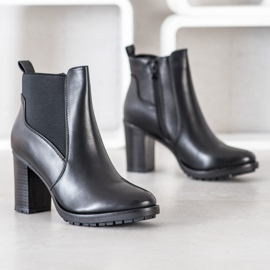 Lovery Bottes décontractées à talons hauts le noir 3
