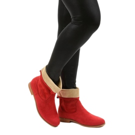Boots à enfiler en daim rouge Islevine 1