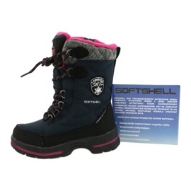 Bottes de neige avec membrane American Club SN15 / 20 marine bleu marin rose gris 4