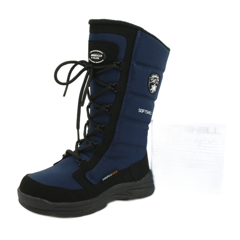 American Club Boots softshell américaines avec membrane SN12 / 20 marine le noir bleu marin 5