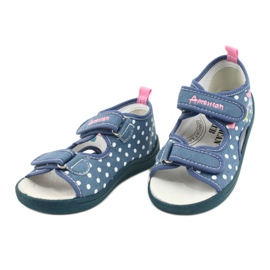 American Club Chaussons, sandales, chaussures américaines pour enfants, semelle intérieure en cuir blanc bleu rose 2