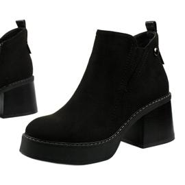 Bottines en daim écologique Yeartought noires 1
