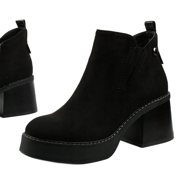 Bottines en daim écologique Yeartought noires le noir 1