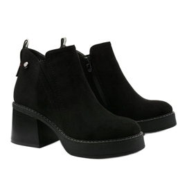 Bottines en daim écologique Yeartought noires 2