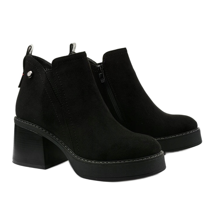 Bottines en daim écologique Yeartought noires 2