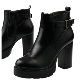 Bottines noires avec fermeture éclair Forestcreek le noir 1