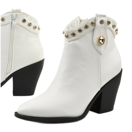 Bottes de cowboy blanches pour femmes avec oxyde de zirconium Darnielle 1
