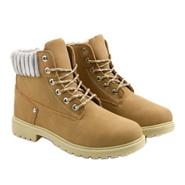 Bottines à lacets camel Brunstane multicolore 3