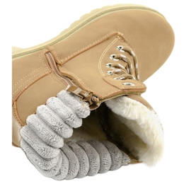 Bottines à lacets camel Brunstane multicolore 4