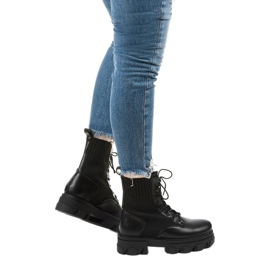 Bottes de randonnée noires sur la plate-forme Meadowcrest 1