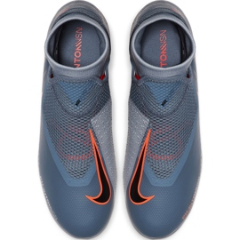 Nike Phantom Vsn Academy Df FG / MG AO3258 408 chaussures de football multicolore gris 1