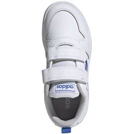 Adidas Tensaur C chaussures pour enfants blanc et bleu EF1096 blanche 1 Adidas Tensaur C chaussures pour enfants blanc et bleu EF1096 blanche 1