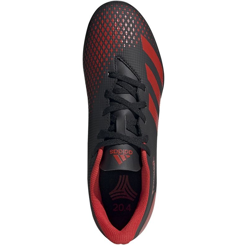 Chaussures de football adidas Predator 20.4 Tf noir et rouge EE9585 blanc 1