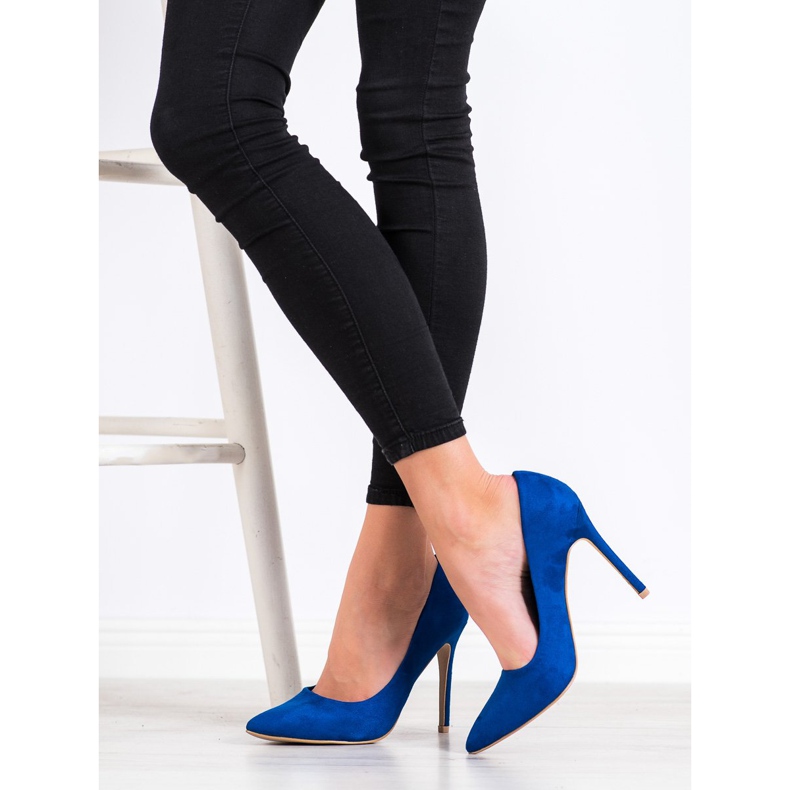 Renda Talons en daim bleu 2