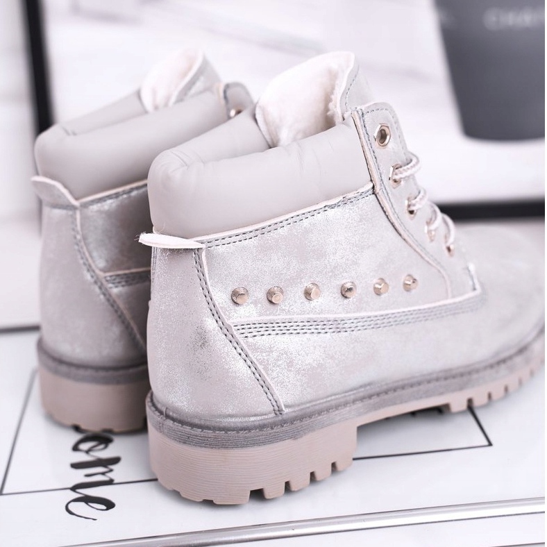 MSMG Bottines Chaudes Enfant à Clous Silver Gonzo argent 1