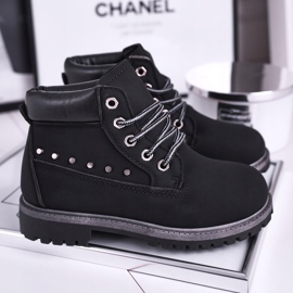 MSMG Bottes Gonzo chaudes noires pour enfants avec clous le noir 1 MSMG Bottes Gonzo chaudes noires pour enfants avec clous le noir 1